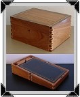 Mahogany with Walnut Writing Slope: 3-28-09