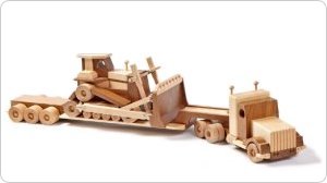 Bulldozer on Trailer